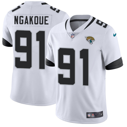Nike Jaguars #91 Yannick Ngakoue White Men's Stitched NFL Vapor Untouchable Limited Jersey - Click Image to Close